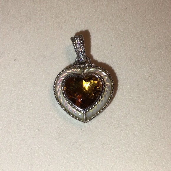 JUDITH RIPKA CITRINE & MOP X~LG ENHANCER/PENDANT - Picture 2 of 11